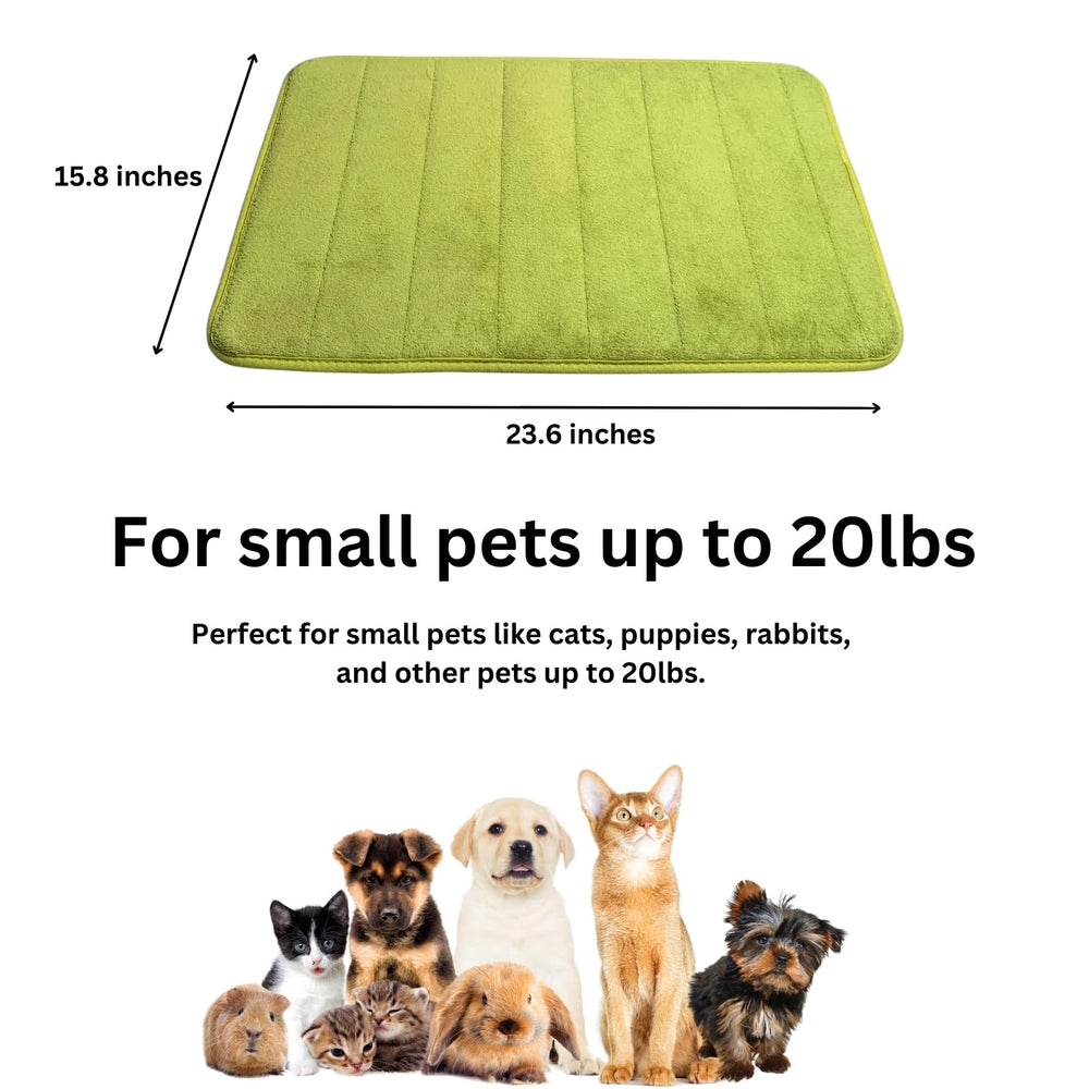 2ME Washable Pet Bed Mat green side view showcases versatile color for home use