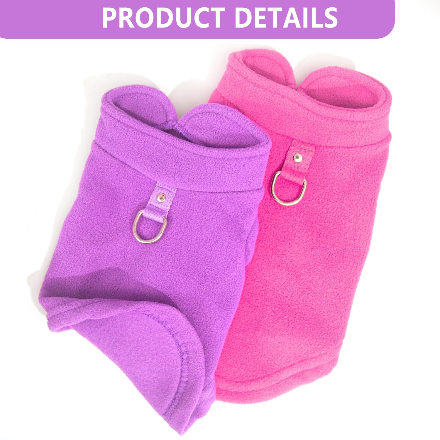 2pack dog sweater color pink purple appeals to stylish small dogs