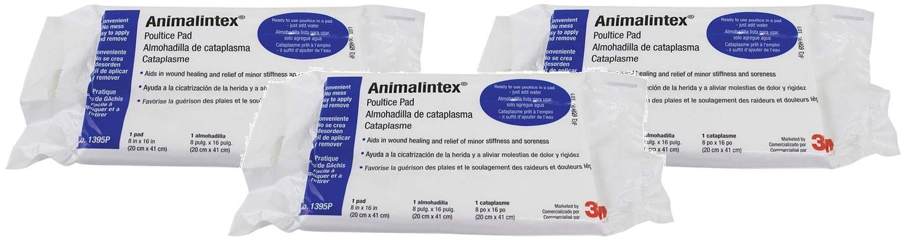 3M Animalintex poultice pad 8x16 inch offering versatile care for horses and dogs