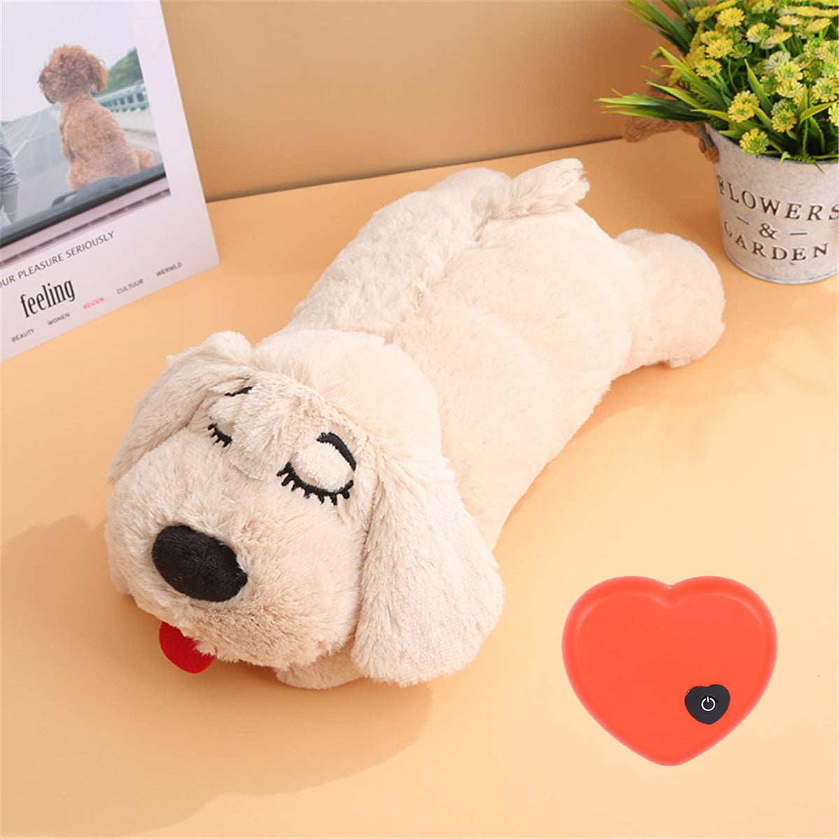 3T GROUP Heartbeat Puppy soft cover provides cozy snuggling comfort for puppies at night.