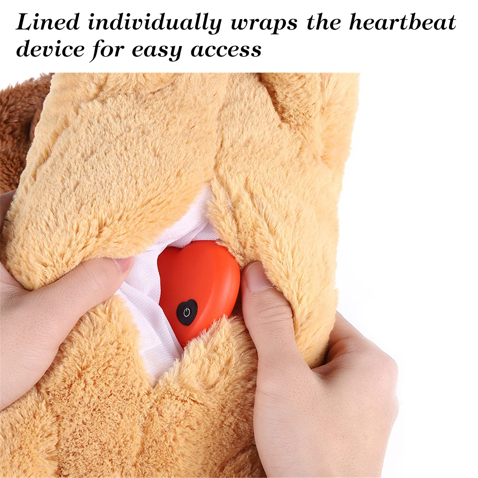 3T GROUP Heartbeat Puppy filled with PP cotton for warm hugs