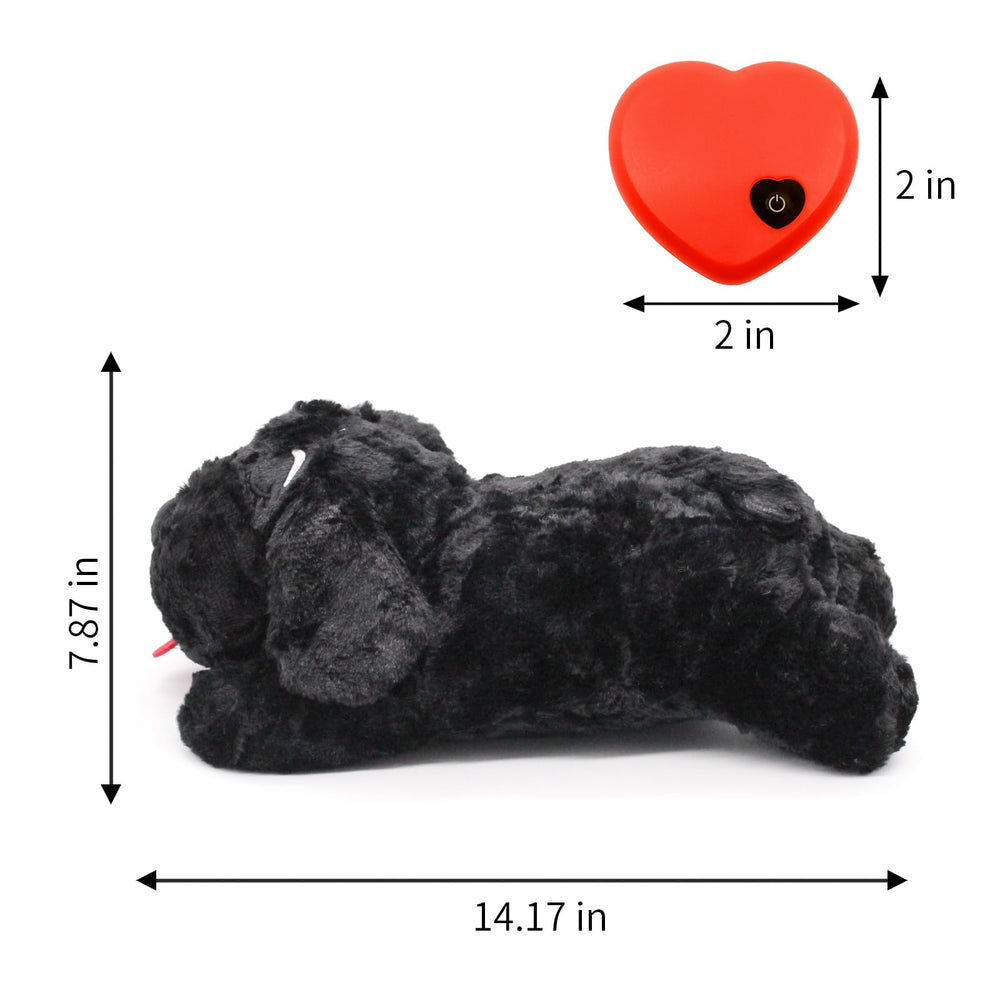 3T GROUP Puppy Essentials Heartbeat Toy snuggle close-up conveys warmth.