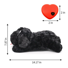3T GROUP Puppy Essentials Heartbeat Toy snuggle close-up conveys warmth.