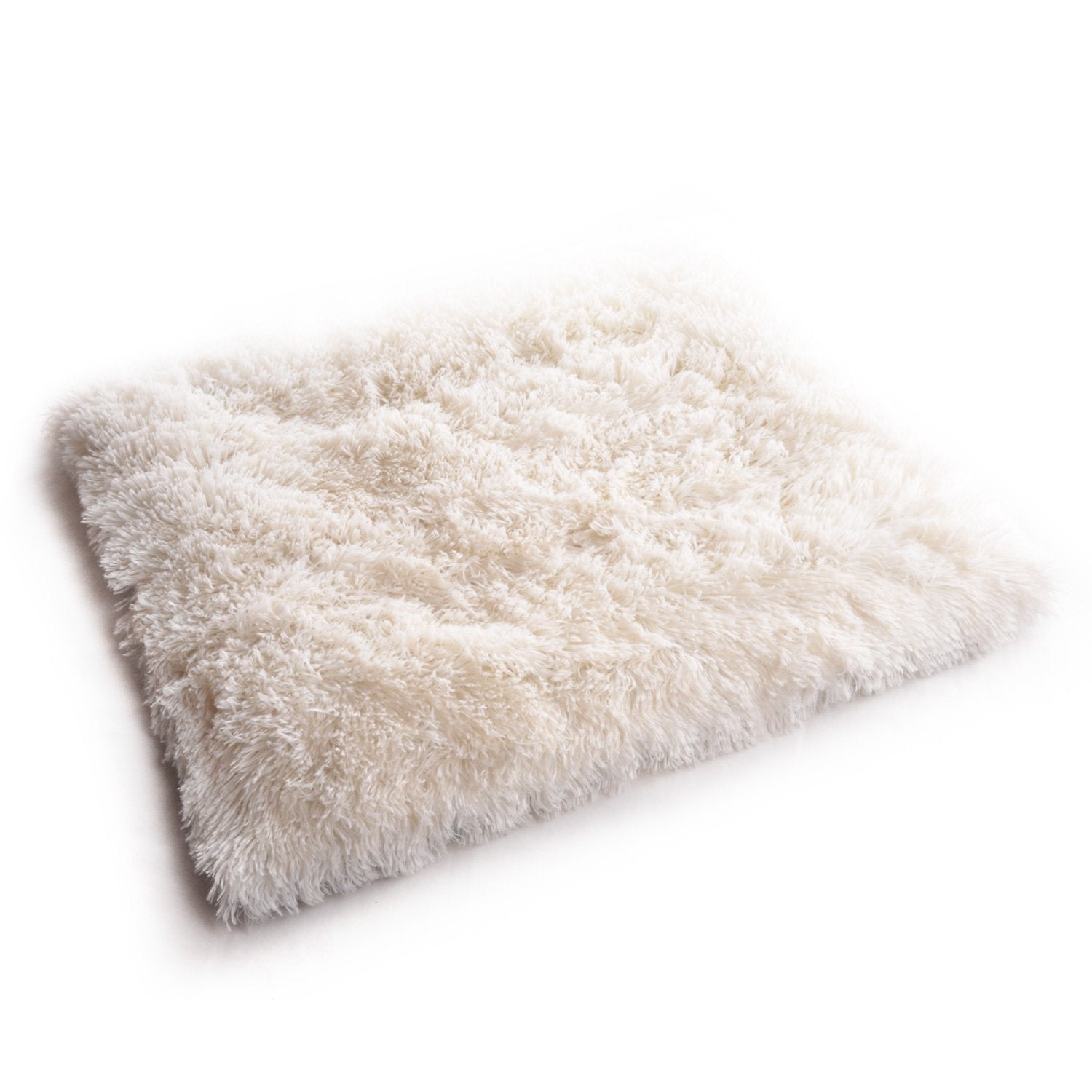 4CLAWS furry pet bed mat on a modern sofa showcases stylish, minimal design