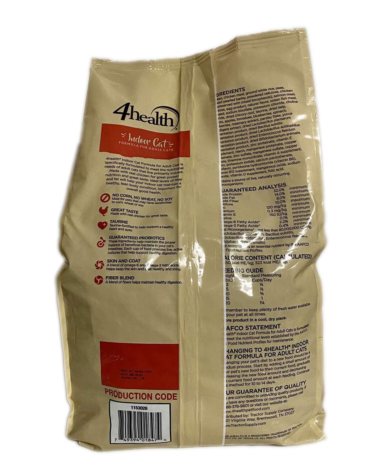 4health Indoor Cat dry food in a serving bowl highlighting crunchy texture and portions for feeding.