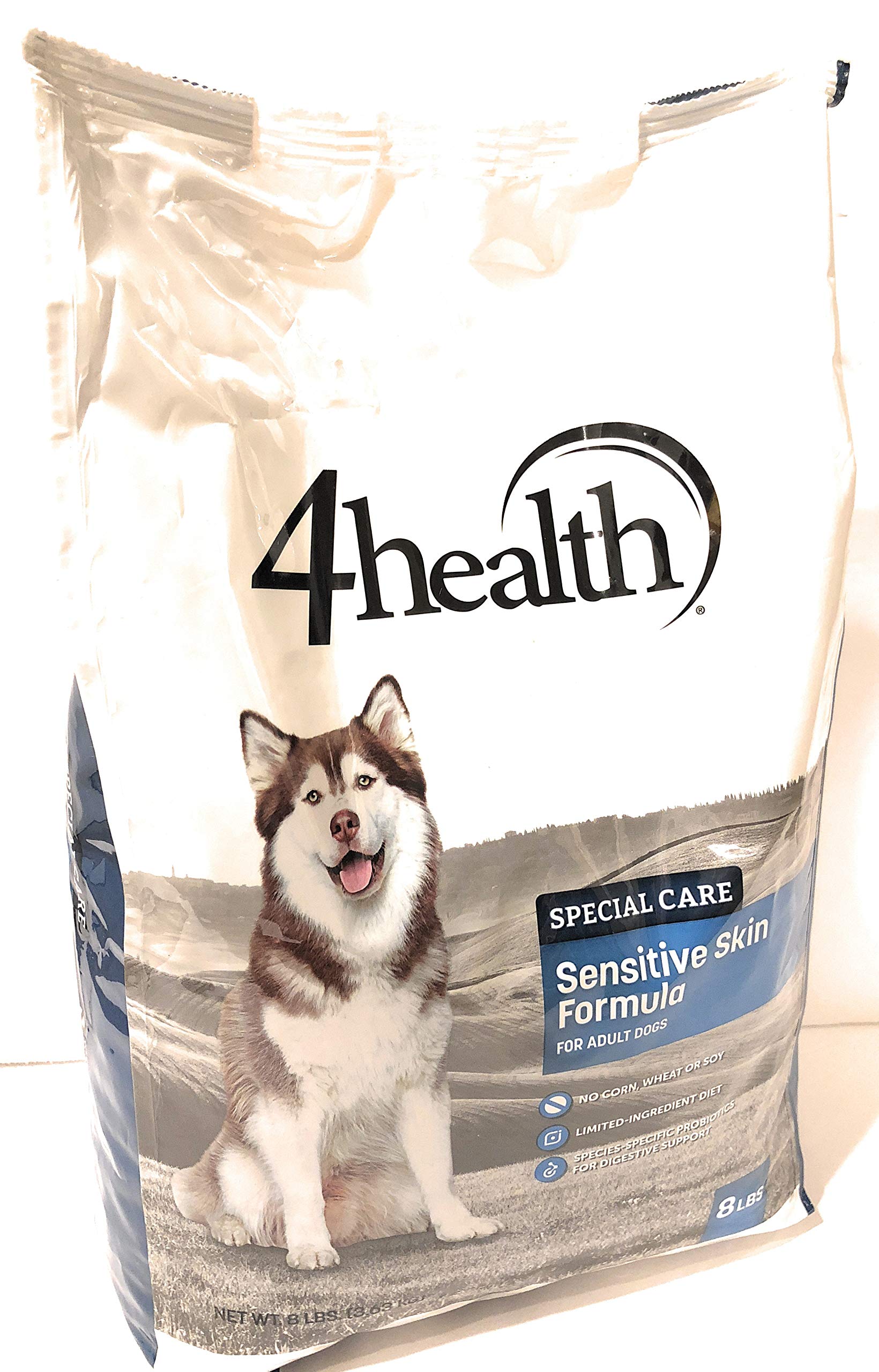 4health Special Care Sensitive Skin Formula dog food bag front view supports healthy coat and digestion
