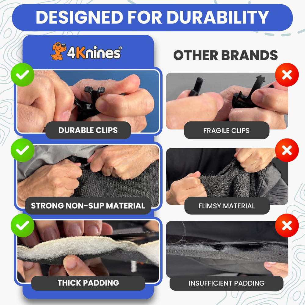 4Knines back seat cover compatible with cars, SUVs, small trucks for versatile protection