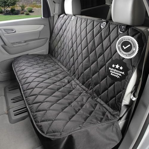 4Knines back seat cover waterproof fabric demonstrates protection against spills and muddy paws