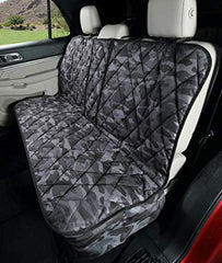 4Knines dog seat cover back seat zipper access highlights easy belt access during rides.
