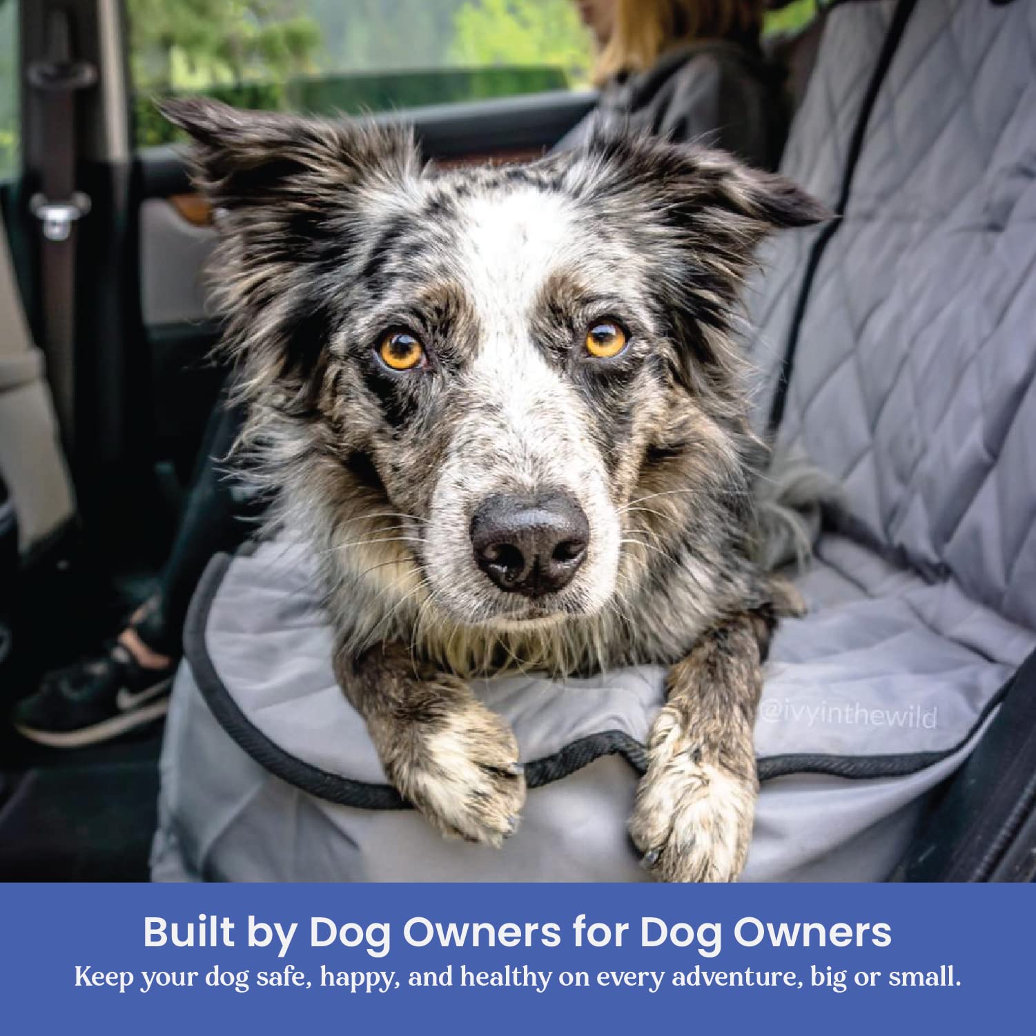 4Knines easy-install backseat cover with quick-release clips and anchors.
