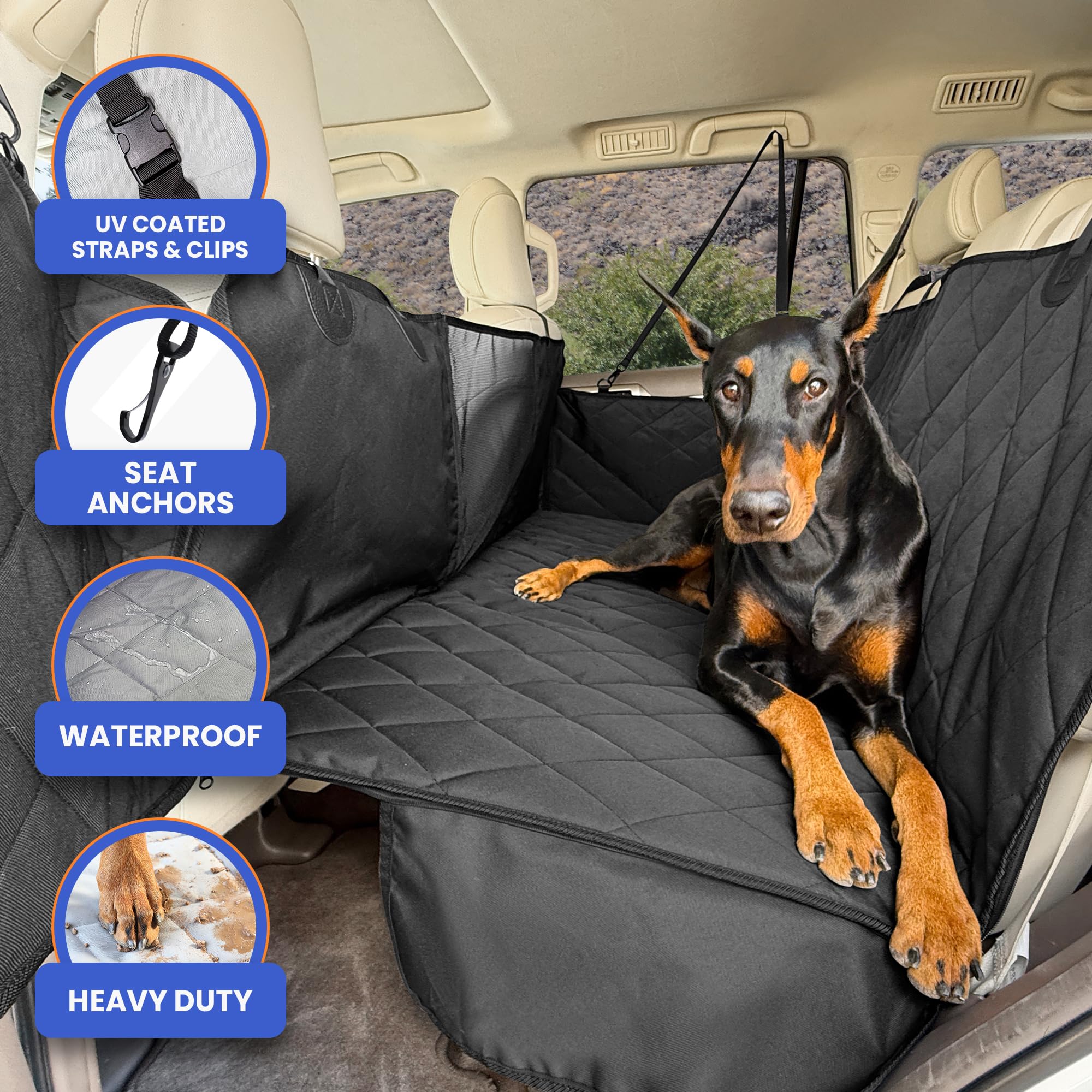 4Knines non-slip backing with anchors provides secure fit.