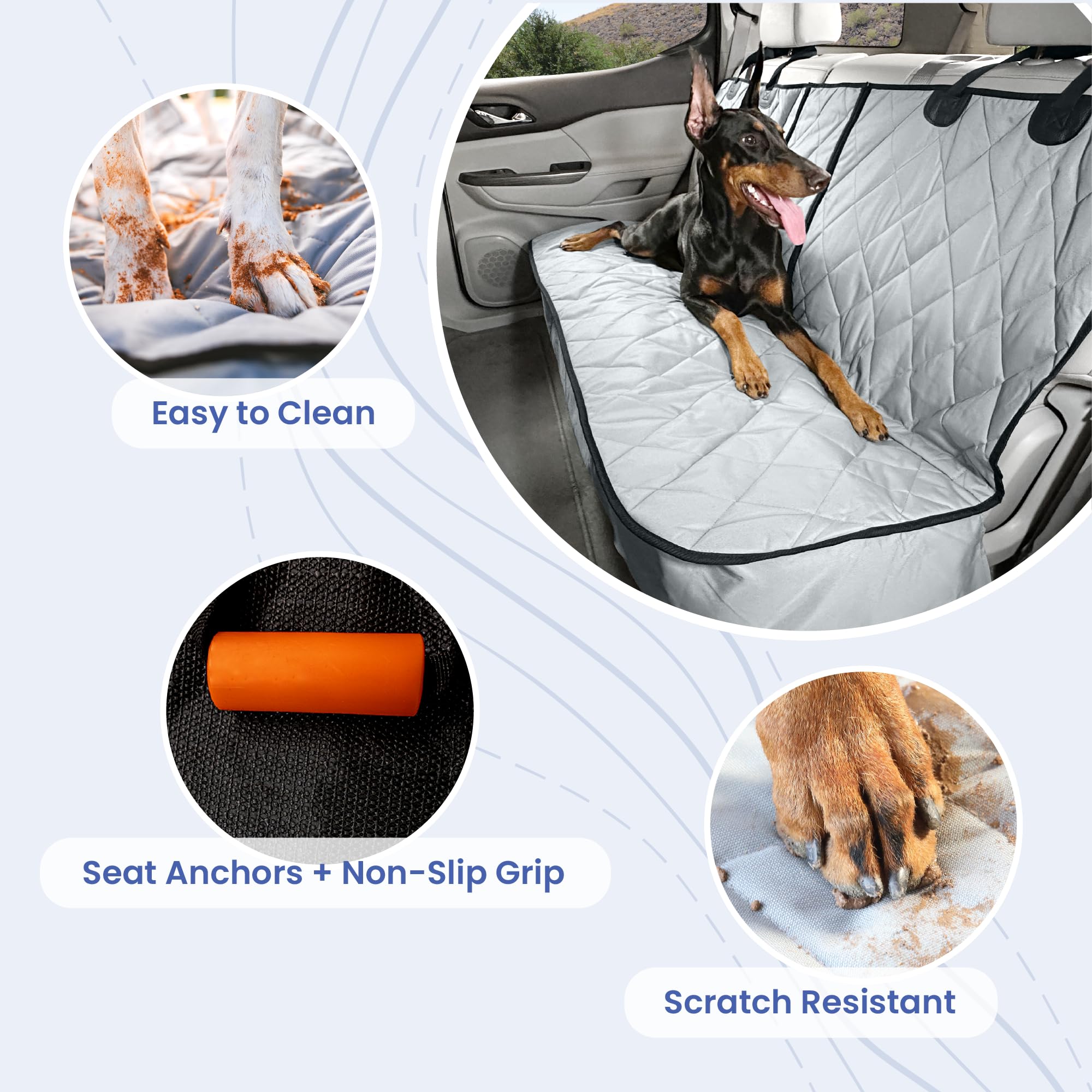 4Knines dog seat cover k9-shield waterproof demonstrates spill protection and dry interior after adventures