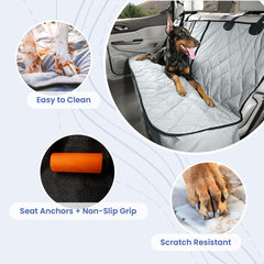 4Knines dog seat cover k9-shield waterproof demonstrates spill protection and dry interior after adventures