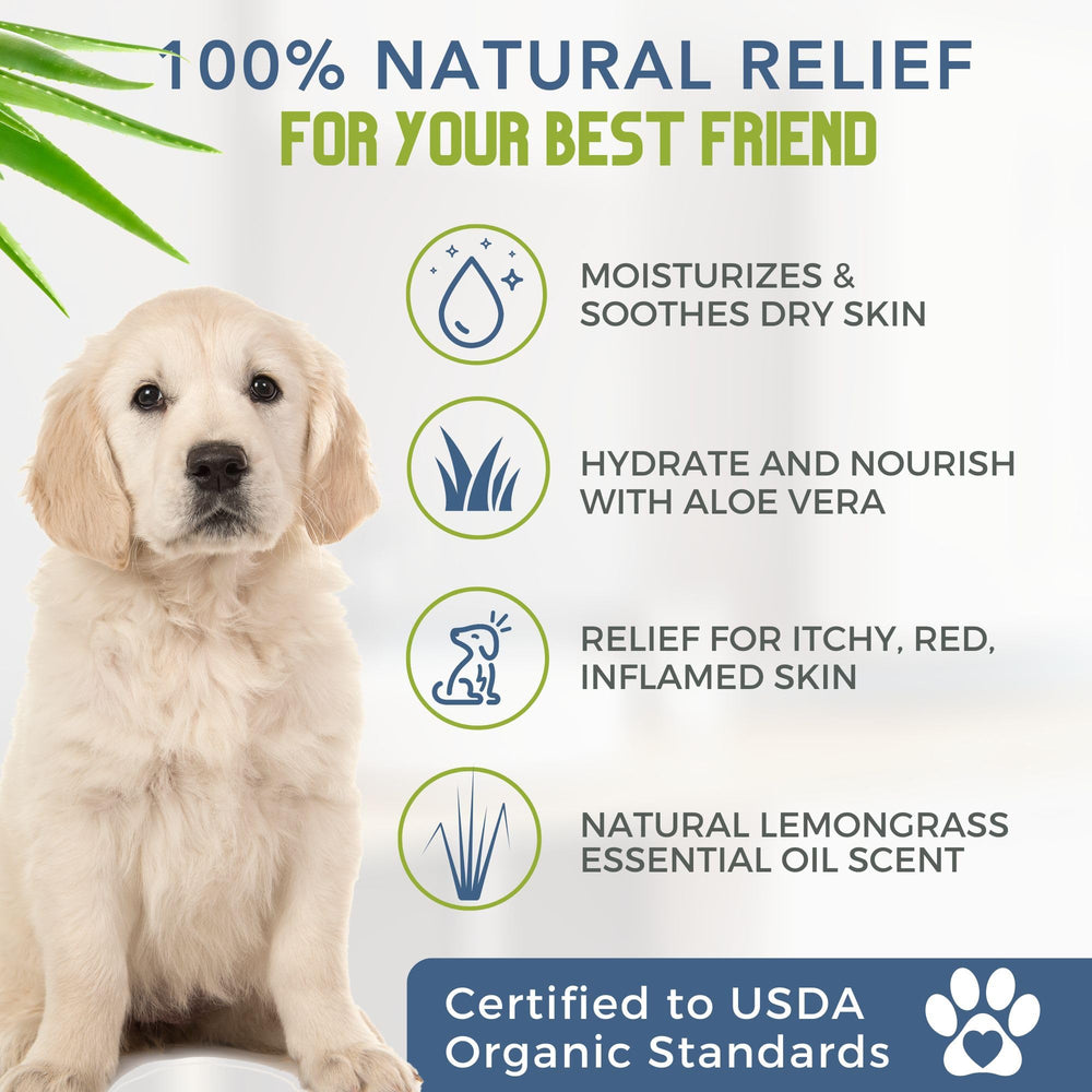 4Legger dog shampoo label highlights organic formula and cruelty-free credentials.
