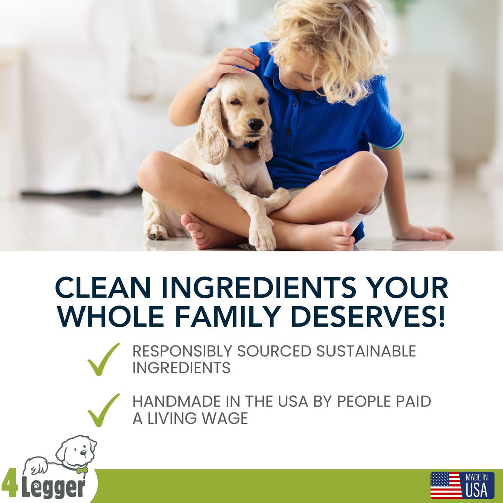 4Legger hypoallergenic shampoo foam demonstrates gentle cleansing.