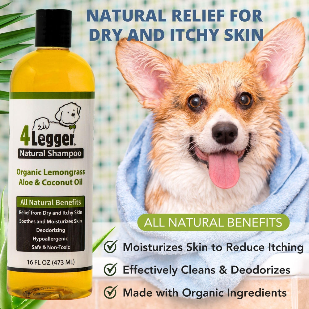 4Legger lemongrass aloe close-up indicates soothing scent during baths.