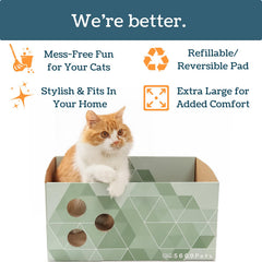 5609PETS green forest pattern scratcher adds stylish home décor