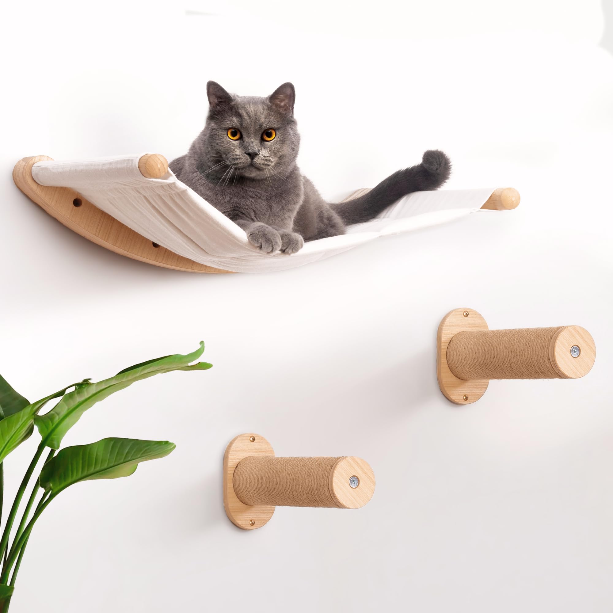 7 Ruby Road cat hammock wall-mounted bed offers cozy vertical retreat for naps and lounging.