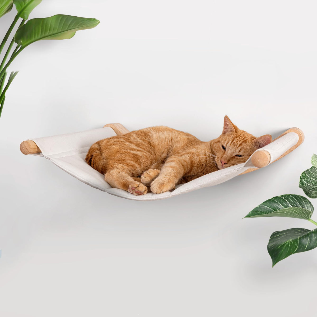 7 Ruby Road cat hammock wall mounted main view demonstrates space-saving design for urban living.