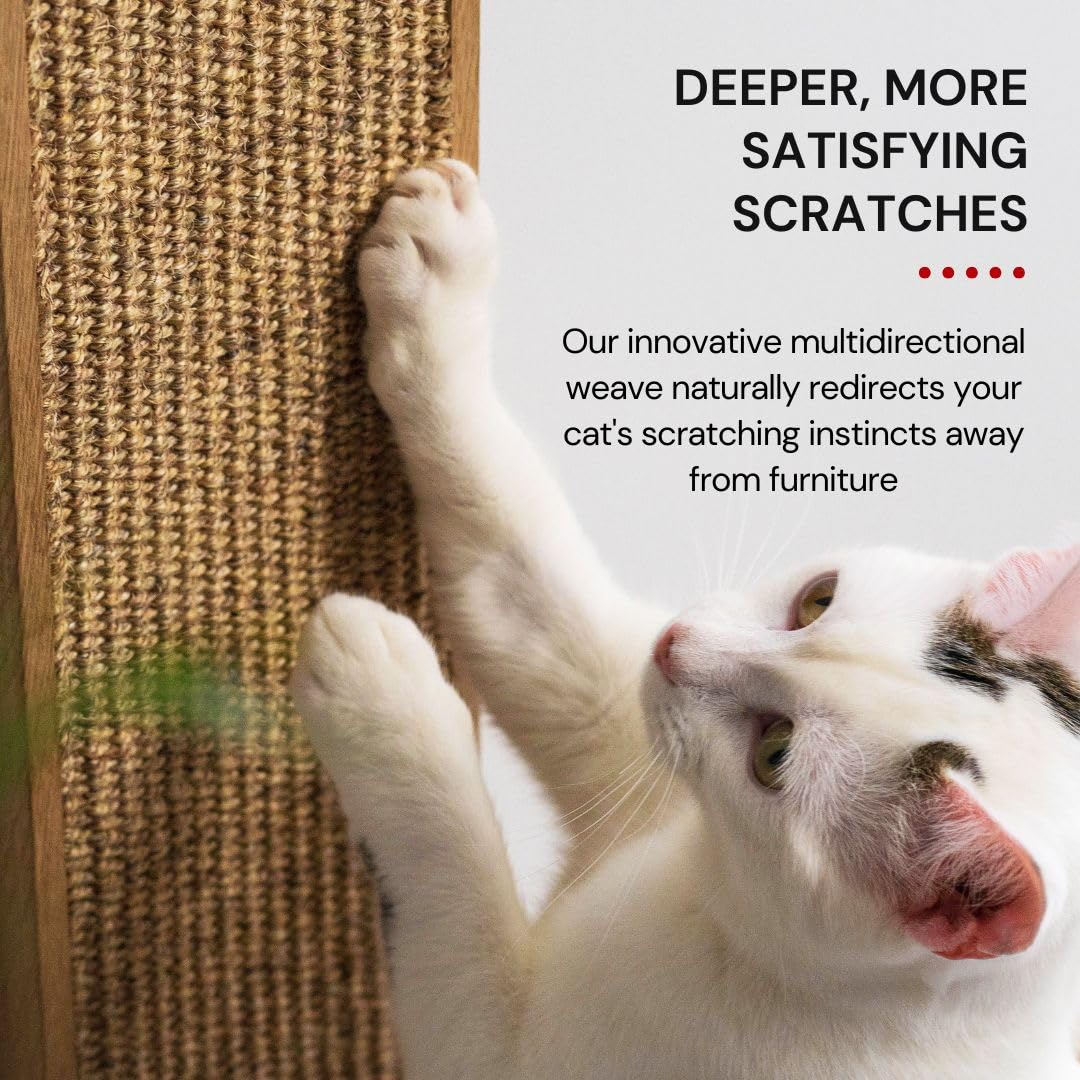 7 Ruby Road cat scratcher anti-slip feet keep it stable on floors.