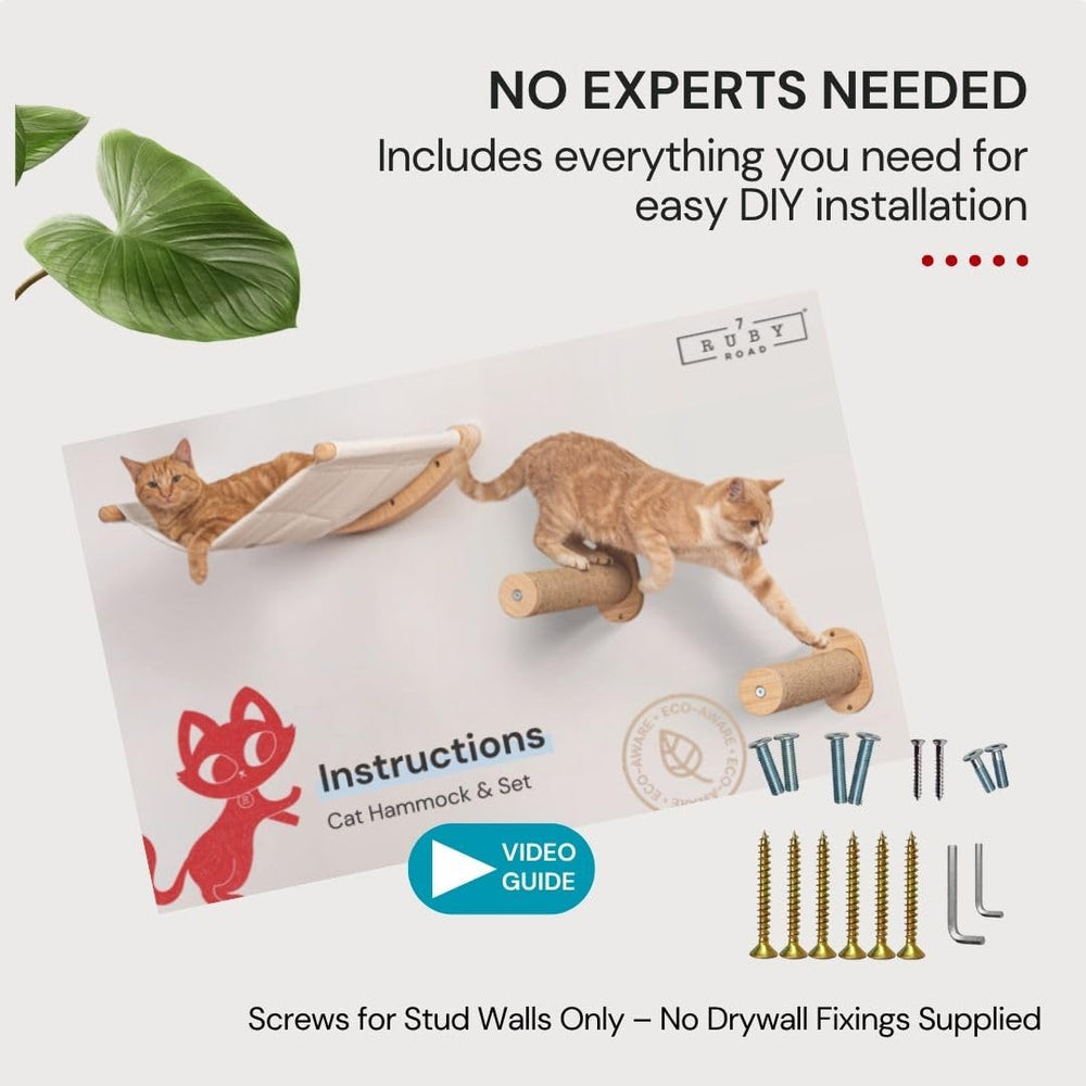 7 Ruby Road durable wood construction supports large and active cats.