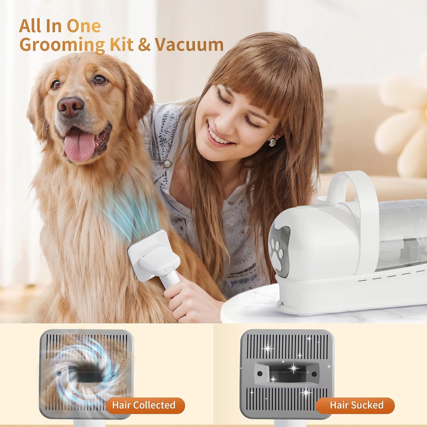 8VR pet grooming clipper and nail grinder combo achieves precise trims and quick nails