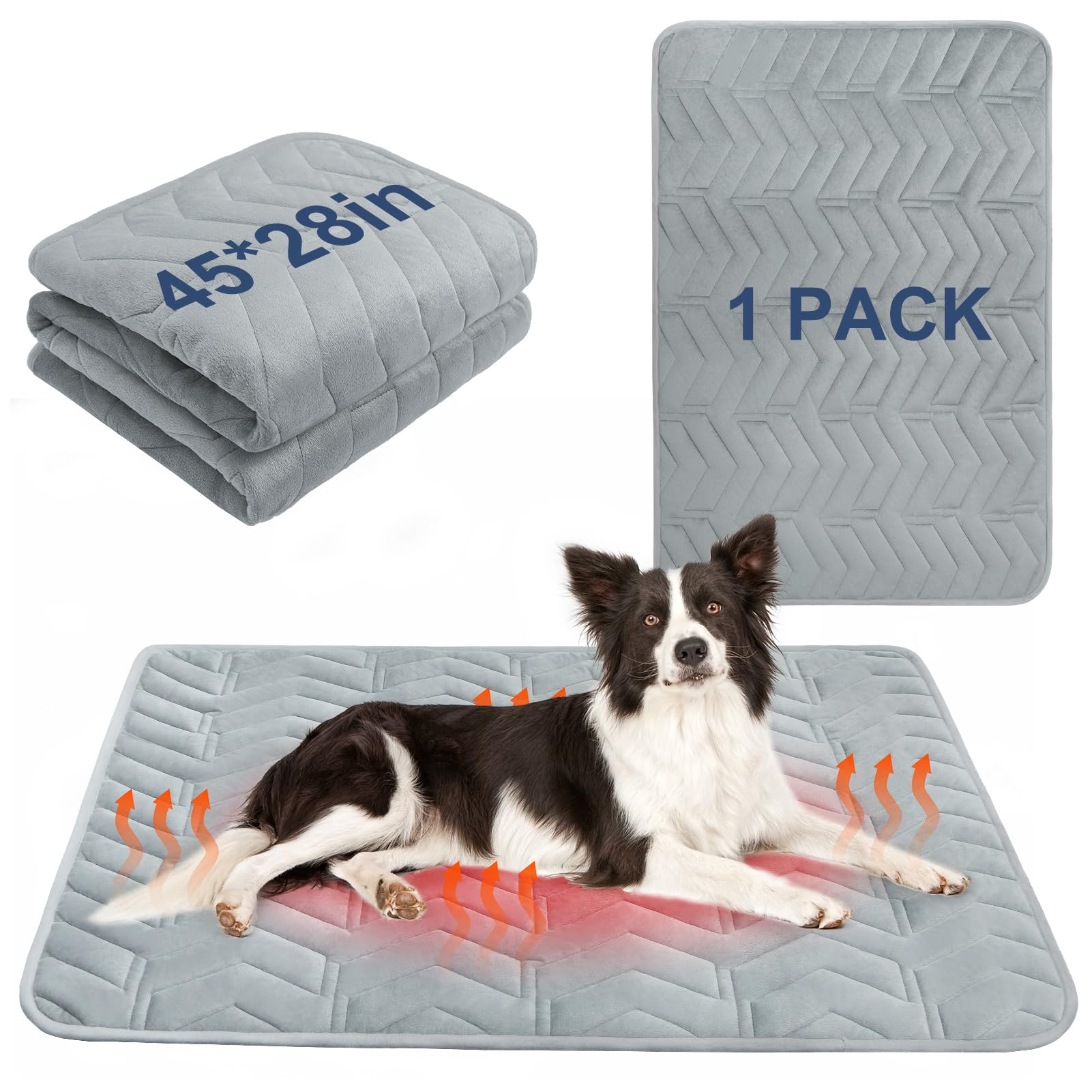 BEAUTYZOO self-warming cat bed mat top view shows cozy warmth without a plug