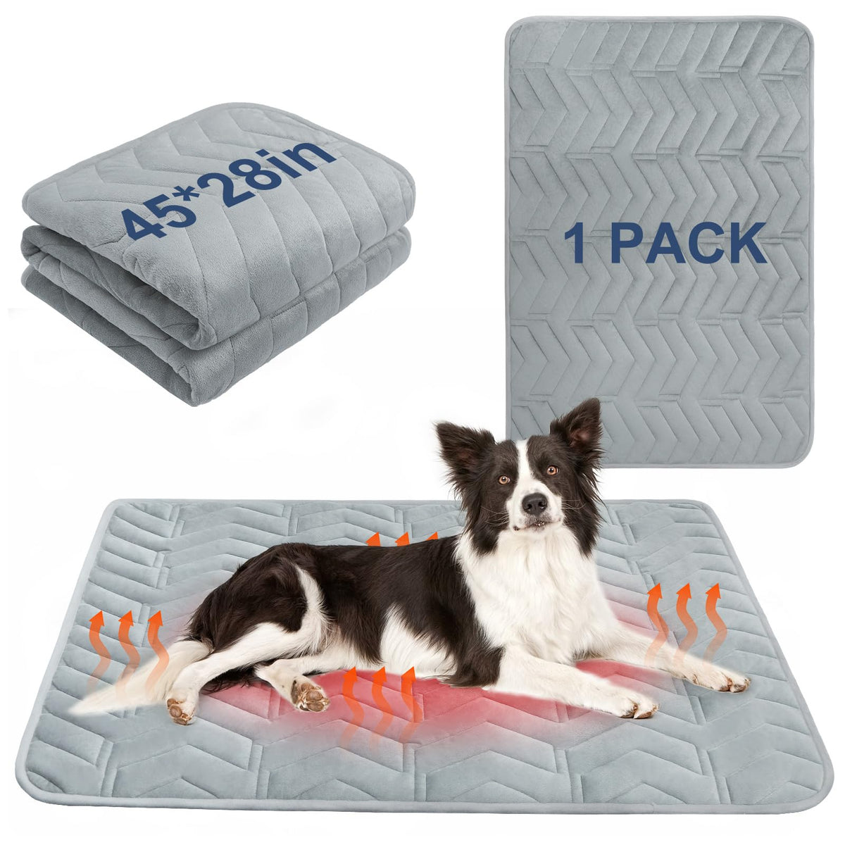 BEAUTYZOO self-warming cat bed mat top view shows cozy warmth without a plug