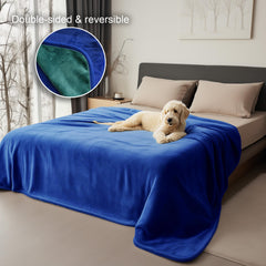 Bedding Aid flannel navy-side closeup shows cozy warmth and soft comfort.