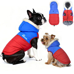Nibnozy dog winter coat hood waterproof keeps your dog dry during rainy or snowy outdoor walks.