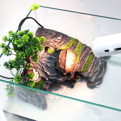 OMEM Reptile Box Shelter mountain-stream look enhances natural terrarium aesthetics
