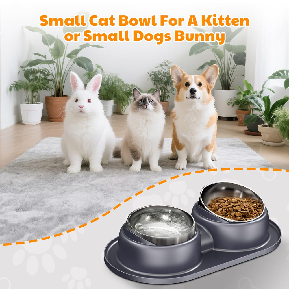 Trekora elevated-bowls-kit-in-action with pets enjoying comfy meals