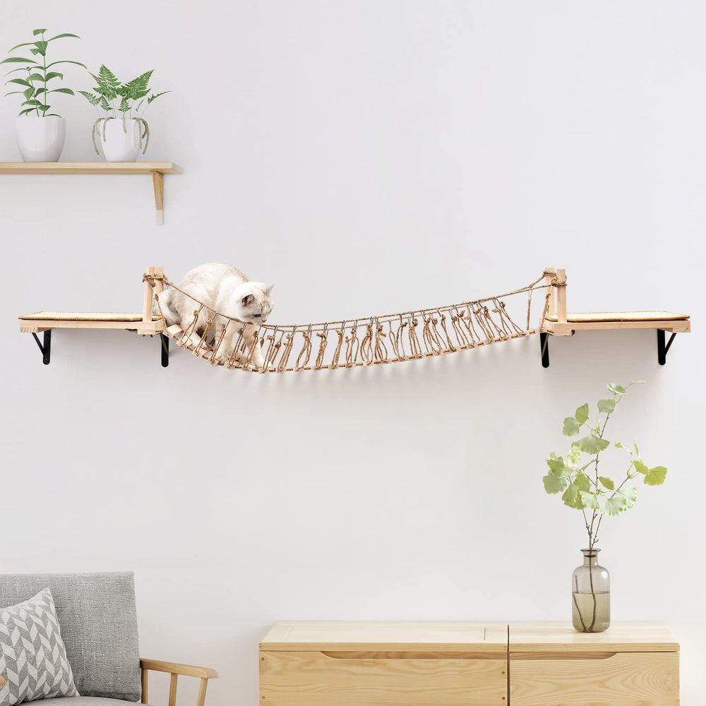 A.FATI cat bridge guardrails ensure safe crossing during playtime.