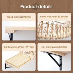 A.FATI natural sisal scratch mat promotes healthy scratching and tactile enrichment.