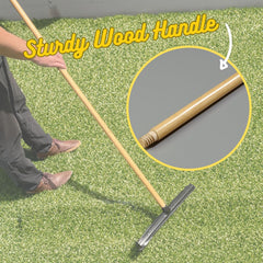 Room Groom nylon bristles lift embedded pet hair without damaging fibers.
