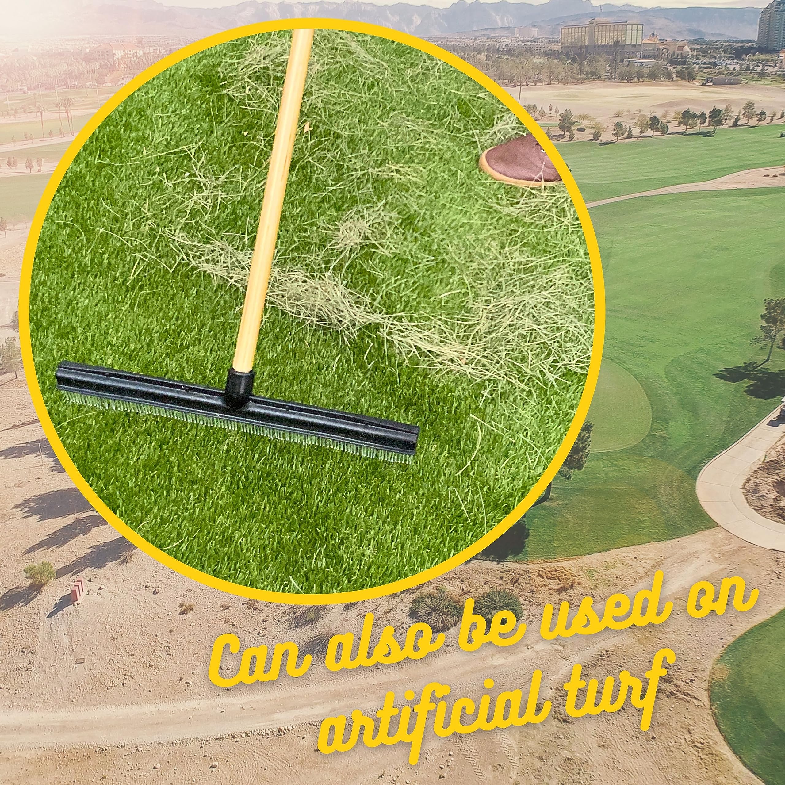 A-to-Z Supply Room Groom outdoors on artificial turf to boost bloom.