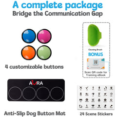 A-URA non-slip back mat provides stable grip during button pressing.