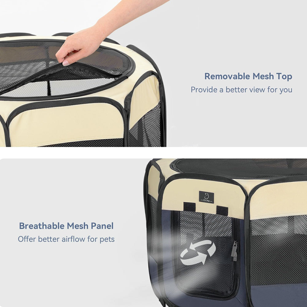 A 4 Pet 360° ventilation mesh windows promote airflow and pet comfort