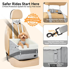 A 4 Pet plush travel bed feature highlights soft padding for comfort on trips.