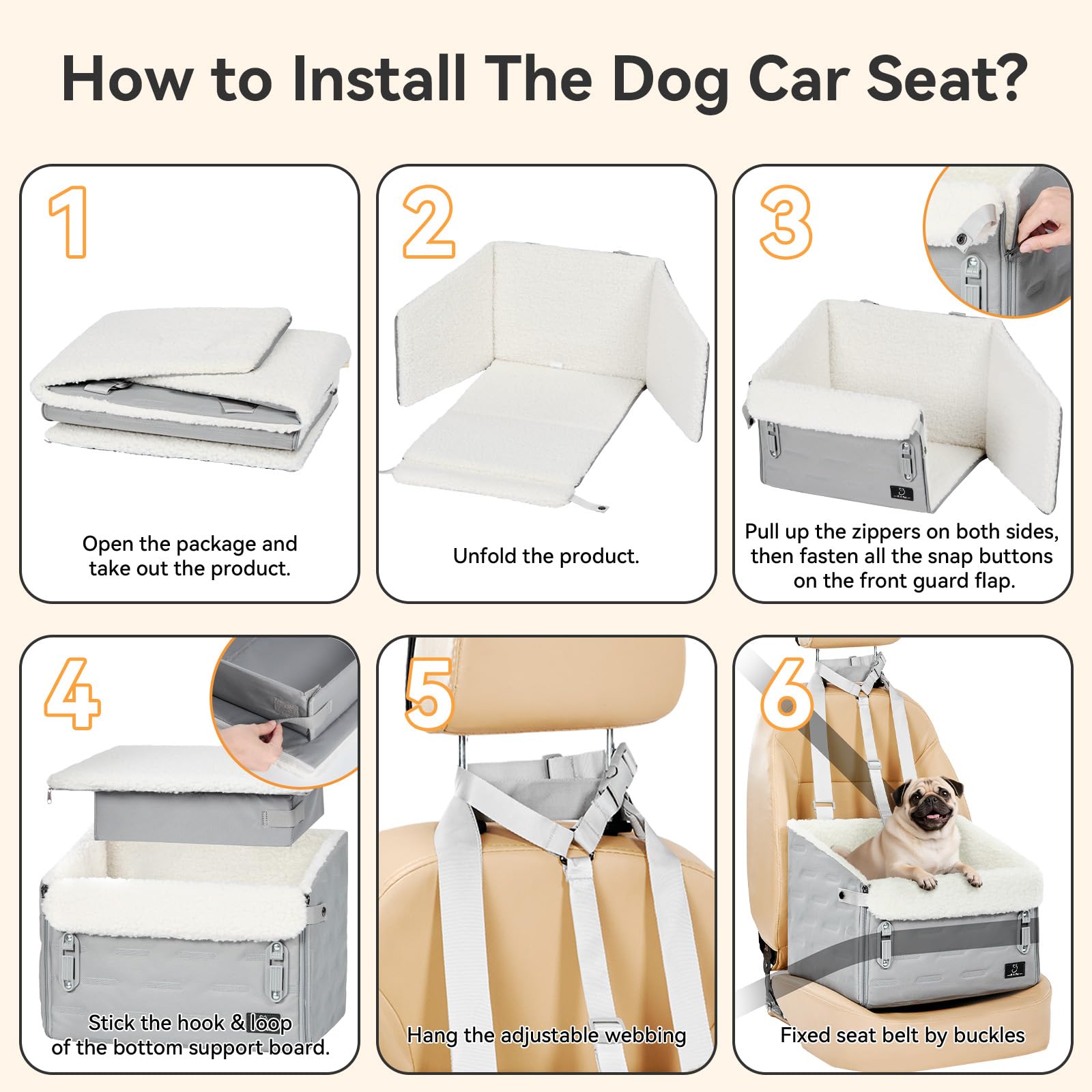 A 4 Pet water-resistant shell protects car interiors from dirt and hair.