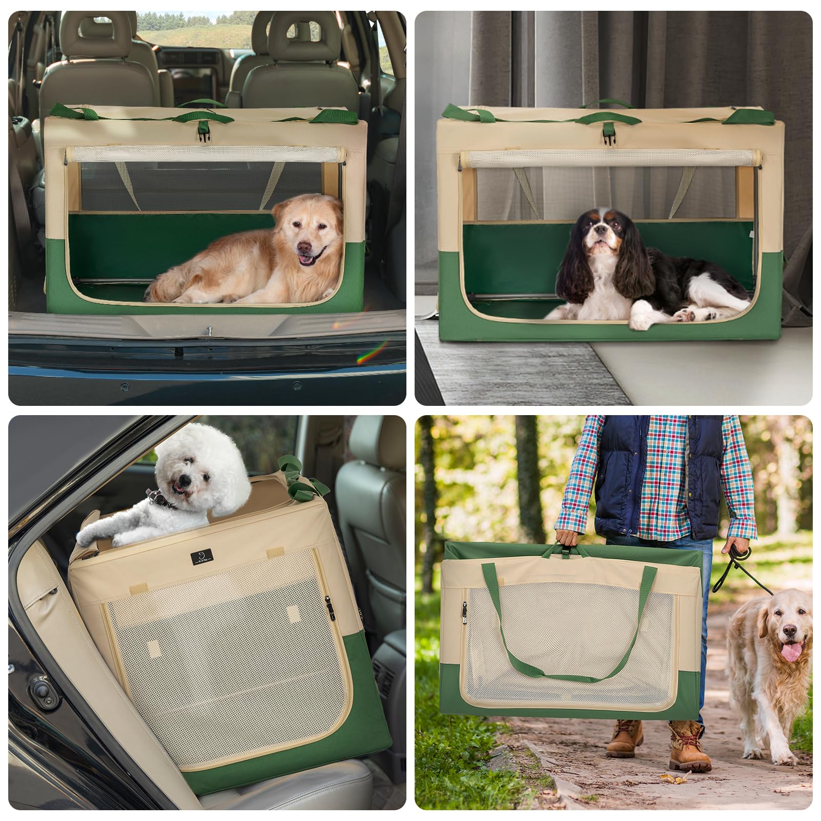 A 4 Pet crate usable indoors and in car for versatile transport