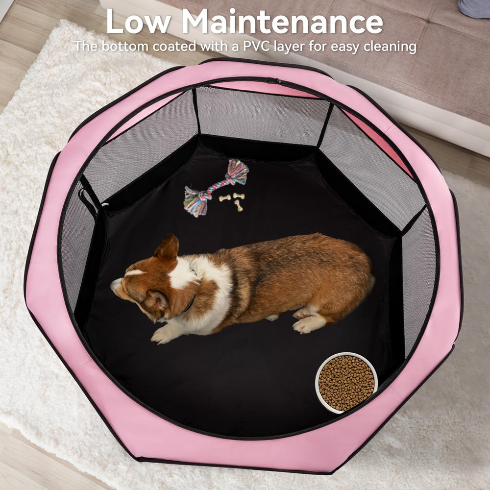 A4 Pet secure zippered door for safe enclosure and easy access.