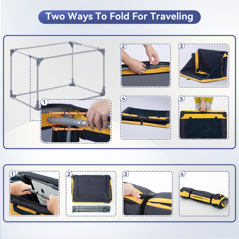 A4 Pet crate features lockable zippers for secure containment.