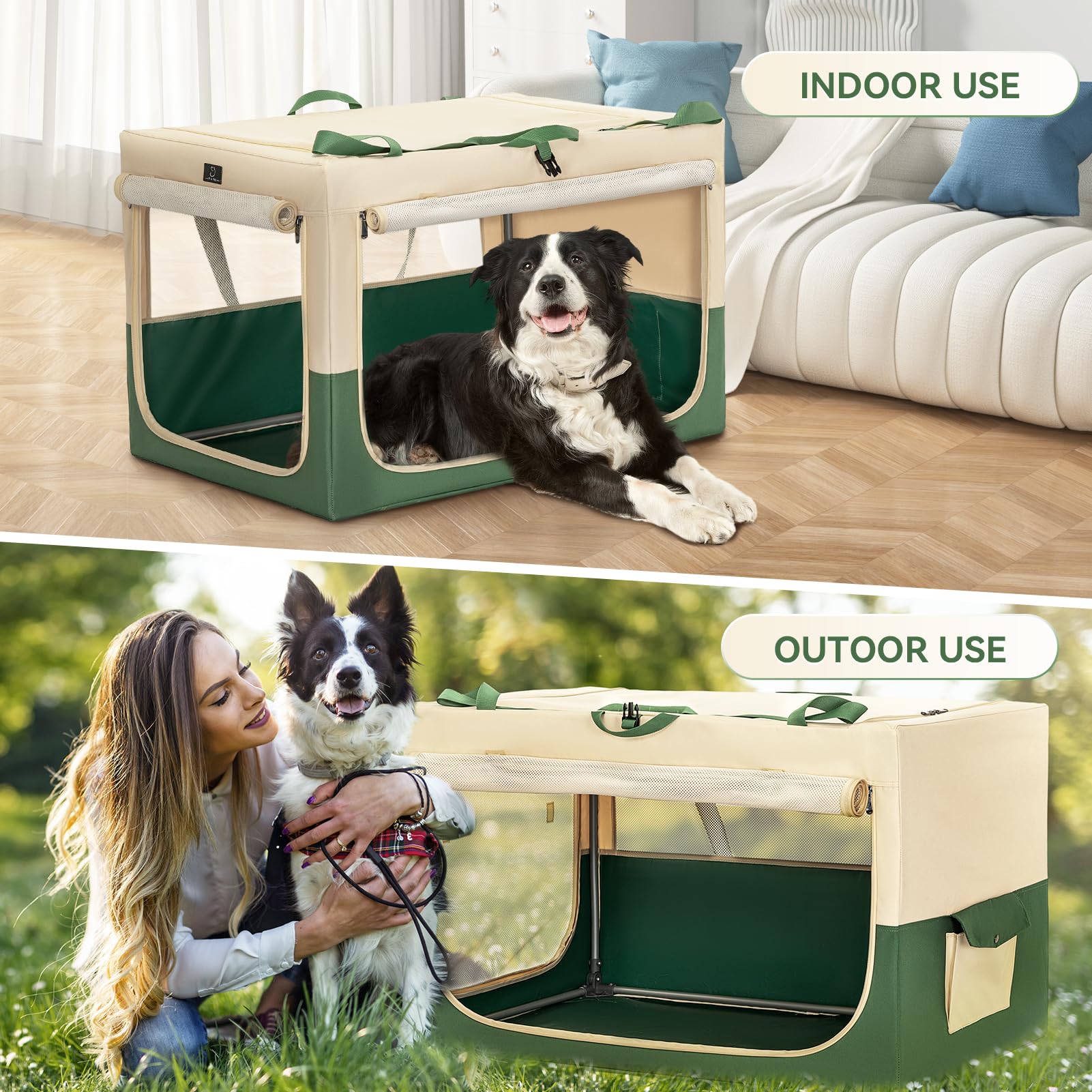 A 4 Pet crate with three mesh windows for airflow and monitoring