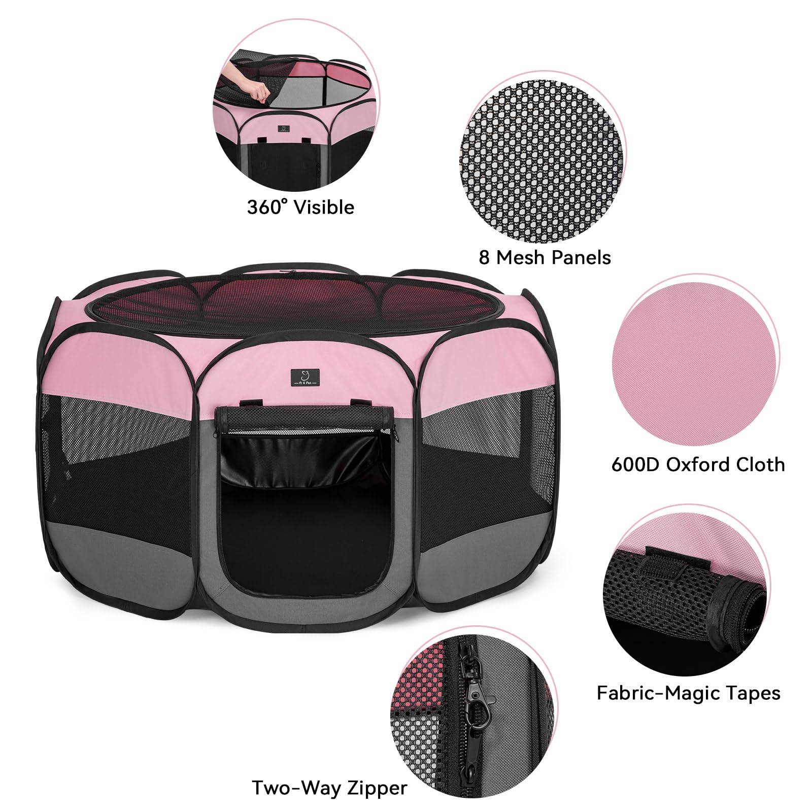 A4 Pet waterproof bottom panel keeps floors clean during training.