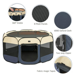 A 4 Pet waterproof bottom dog enclosure keeps messes contained and floors clean