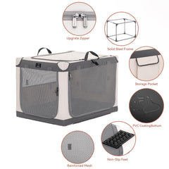 A4Pet 36-in crate with waterproof base for easy cleanup after spills.