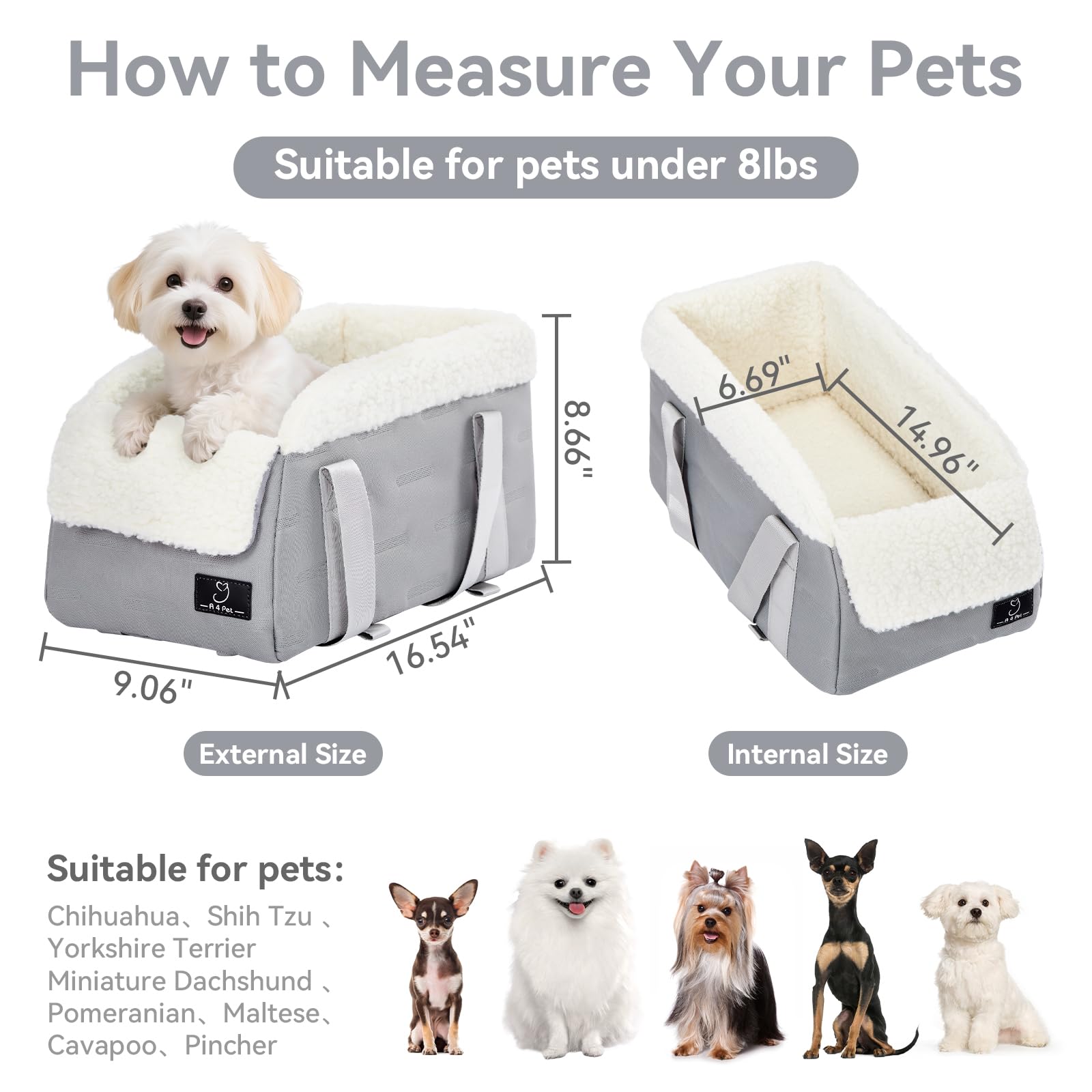 A 4 Pet center-console seat wraparound boosters offer secure proximity.