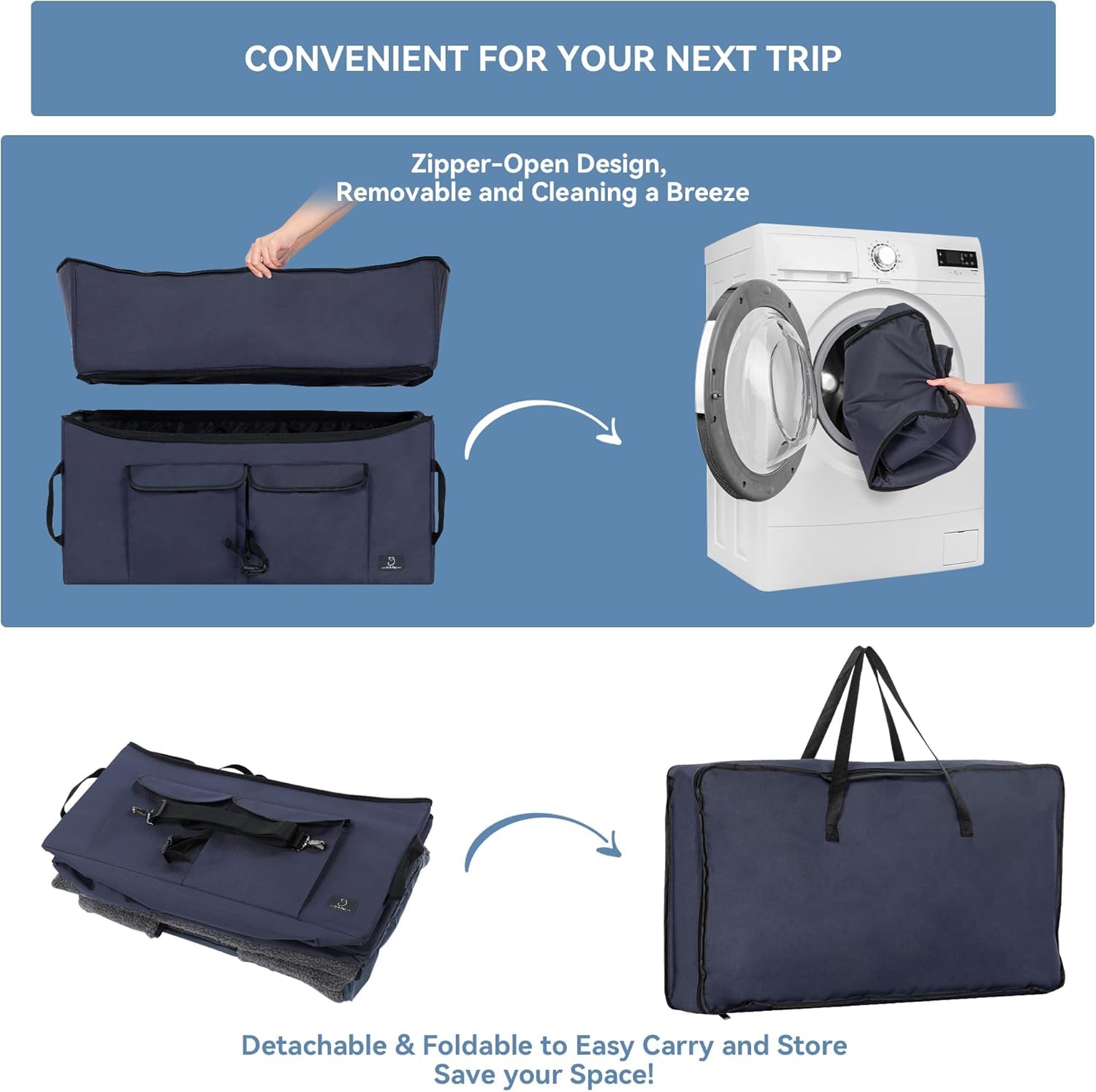 A4Pet dog car seat carrying case aids easy transportation and storage