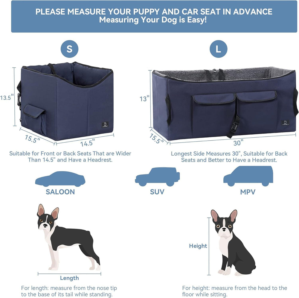 A4Pet dog car seat storage pockets keep toys and treats within reach